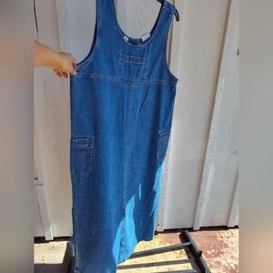 Vintage 100% Cotton Denim Maxi Dress